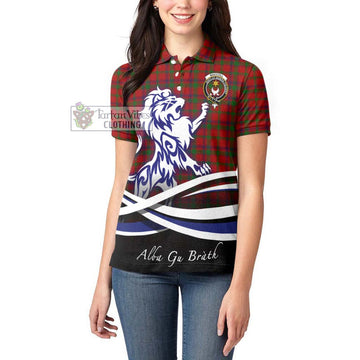 MacColl (McColl) Tartan Women's Polo Shirt with Alba Gu Brath Regal Lion Emblem - Tartan Vibes Clothing