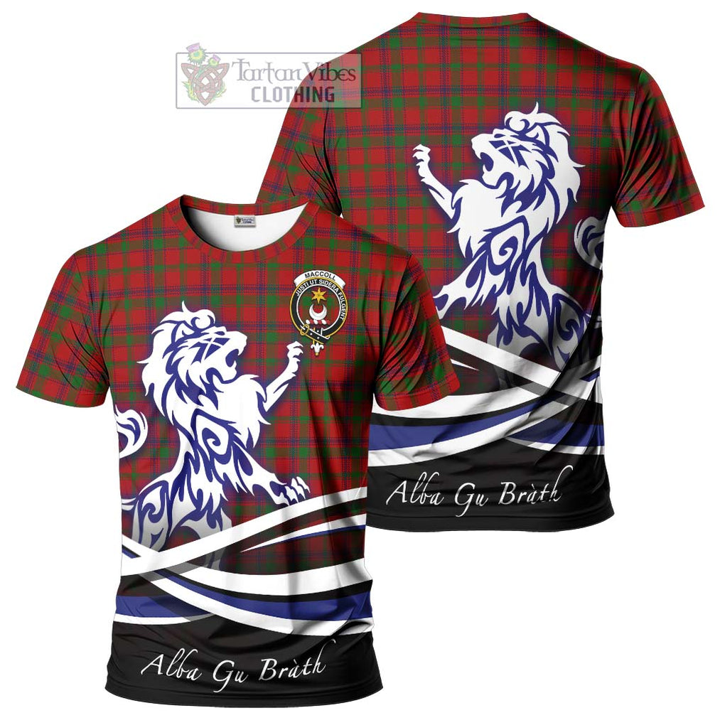 MacColl (McColl) Tartan Cotton T-shirt with Alba Gu Brath Regal Lion Emblem Women's Shirt - Tartan Vibes Clothing
