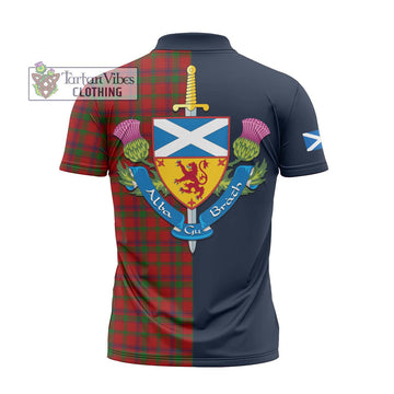 MacColl (McColl) Tartan Zipper Polo Shirt Alba with Scottish Lion Royal Arm Half Style - Tartan Vibes Clothing