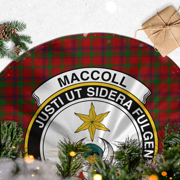 MacColl (McColl) Tartan Christmas Tree Skirt with Family Crest - Tartan Vibes Clothing