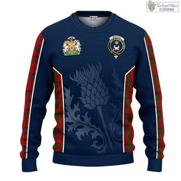 MacColl (McColl) Tartan Knitted Sweatshirt with Family Crest and Scottish Thistle Vibes Sport Style - Tartan Vibes Clothing
