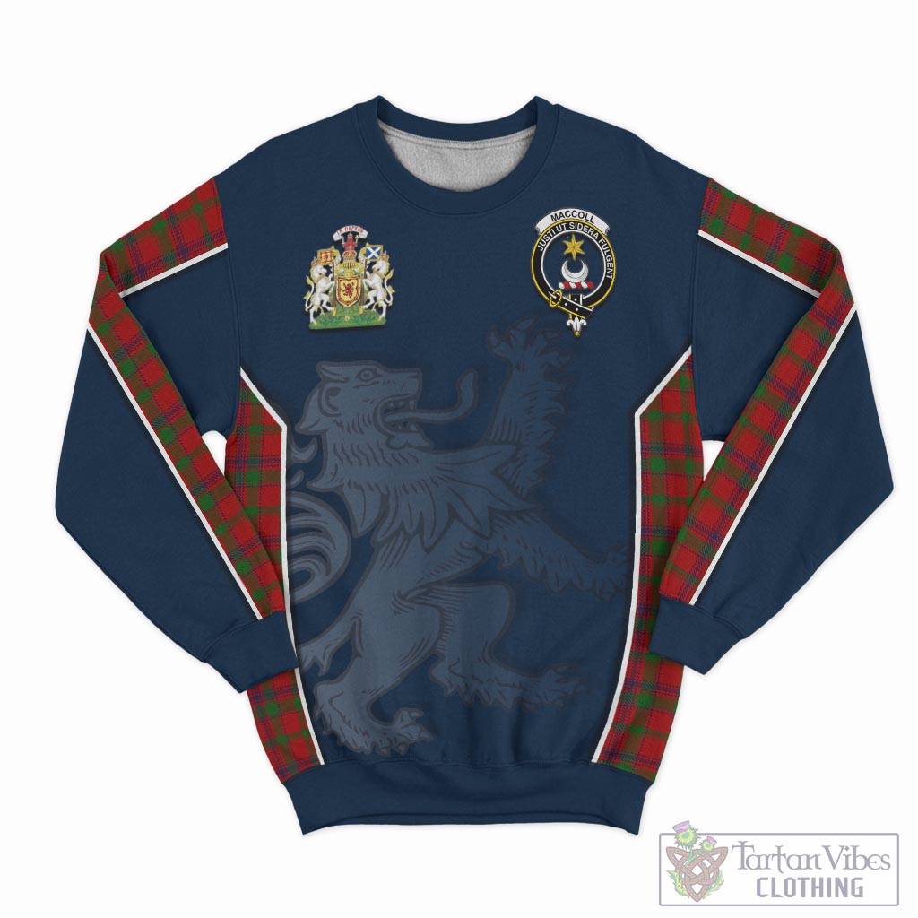 Tartan Vibes Clothing MacColl Tartan Sweater with Family Crest and Lion Rampant Vibes Sport Style