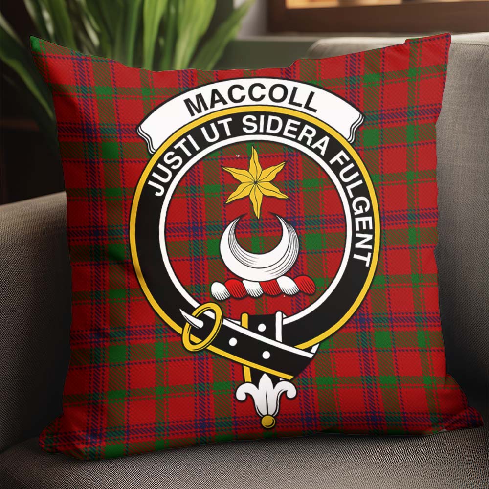 MacColl (McColl) Tartan Pillow Cover with Family Crest - Tartan Vibes Clothing