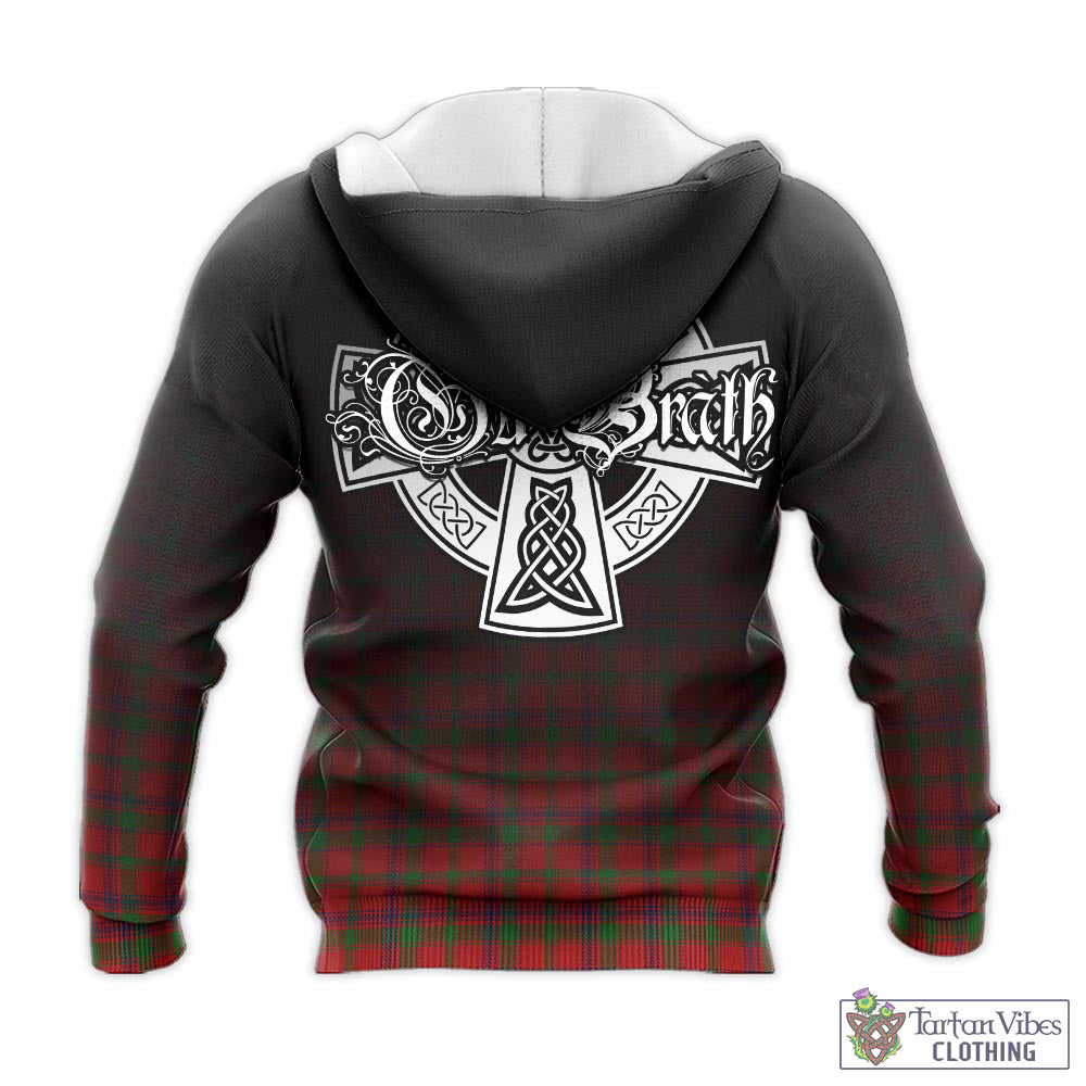 Tartan Vibes Clothing MacColl Tartan Knitted Hoodie Featuring Alba Gu Brath Family Crest Celtic Inspired