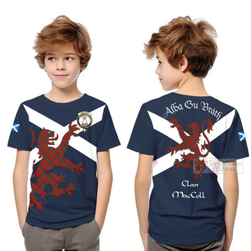 MacColl (McColl) Tartan Lion Rampant Kid T-Shirt Proudly Display Your Heritage with Alba Gu Brath and Clan Name Youth XL Size14 - Tartan Vibes Clothing