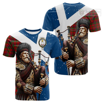 MacColl (McColl) Tartan Cotton T-shirt with Family Crest Scottish Bagpiper Vibes Kid's Shirt - Tartan Vibes Clothing