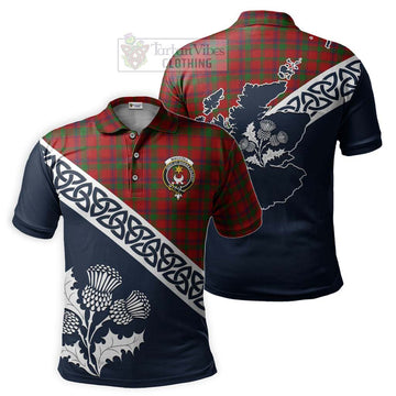 MacColl (McColl) Tartan Polo Shirt Featuring Thistle and Scotland Map Kid - Tartanvibesclothing Store