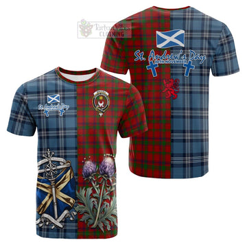 MacColl (McColl) Tartan Cotton T-shirt Happy St. Andrew's Day Half Tartan Style Kid's Shirt - Tartan Vibes Clothing