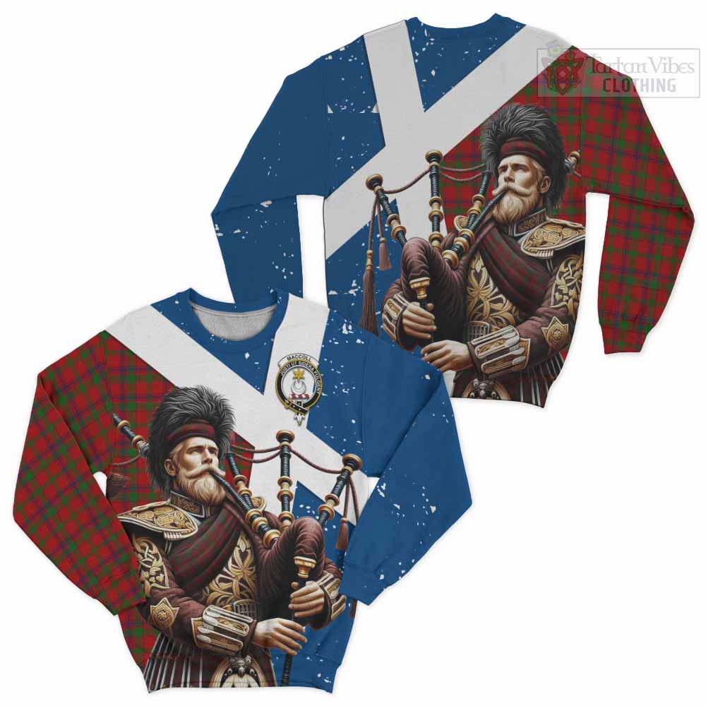 MacColl (McColl) Tartan Sweatshirt with Family Crest Scottish Bagpiper Vibes Unisex - Tartan Vibes Clothing