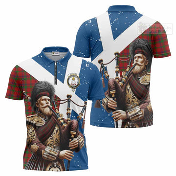 MacColl (McColl) Tartan Zipper Polo Shirt with Family Crest Scottish Bagpiper Vibes Unisex - Tartan Vibes Clothing