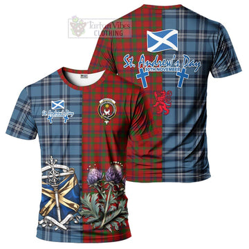 MacColl (McColl) Tartan T-Shirt Happy St. Andrew's Day Half Tartan Style Kid's Shirt - Tartan Vibes Clothing