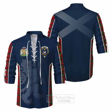 MacColl (McColl) Tartan Ghillie Kilt Shirt with Family Crest and Lion Rampant Vibes Sport Style Men - Tartan Vibes Clothing