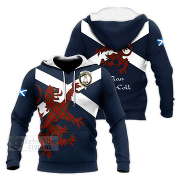 MacColl (McColl) Tartan Lion Rampant Knitted Hoodie Proudly Display Your Heritage with Alba Gu Brath and Clan Name Unisex Knitted Pullover Hoodie - Tartan Vibes Clothing