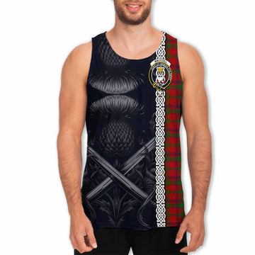 MacColl (McColl) Tartan Men's Tank Top with Family Crest Cross Sword Thistle Celtic Vibes Men - Tartan Vibes Clothing