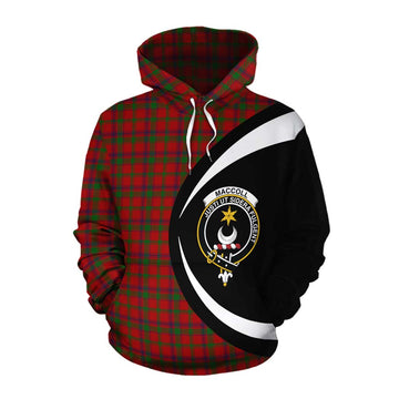 MacColl (McColl) Tartan Cotton Hoodie with Family Crest Circle Style Pullover Hoodie XS - Tartan Vibes Clothing