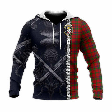 MacColl (McColl) Tartan Knitted Hoodie with Family Crest Cross Sword Thistle Celtic Vibes Unisex Knitted Pullover Hoodie - Tartan Vibes Clothing