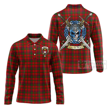 MacColl (McColl) Tartan Long Sleeve Polo Shirt with Family Crest Celtic Skull Style Unisex - Tartan Vibes Clothing