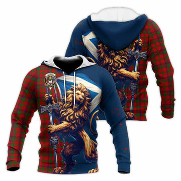 MacColl (McColl) Tartan Family Crest Knitted Hoodie with Scottish Majestic Lion Unisex Knitted Pullover Hoodie - Tartan Vibes Clothing