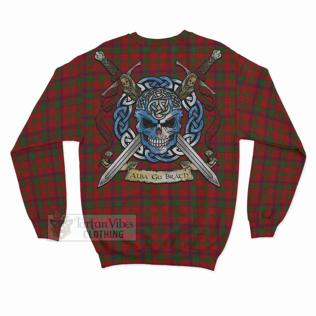 MacColl (McColl) Tartan Sweatshirt with Family Crest Celtic Skull Style - Tartan Vibes Clothing