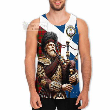 MacColl (McColl) Tartan Men's Tank Top with Family Crest Scottish Bagpiper Vibes - Tartan Vibes Clothing