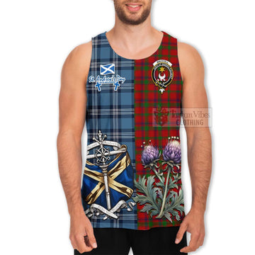 MacColl (McColl) Tartan Men's Tank Top Happy St. Andrew's Day Half Tartan Style - Tartan Vibes Clothing