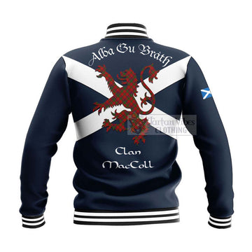 MacColl (McColl) Tartan Lion Rampant Baseball Jacket Proudly Display Your Heritage with Alba Gu Brath and Clan Name - Tartan Vibes Clothing