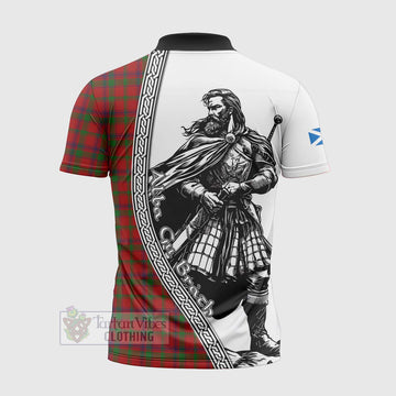 MacColl (McColl) Tartan Clan Crest Zipper Polo Shirt with Highlander Warrior Celtic Style - Tartan Vibes Clothing