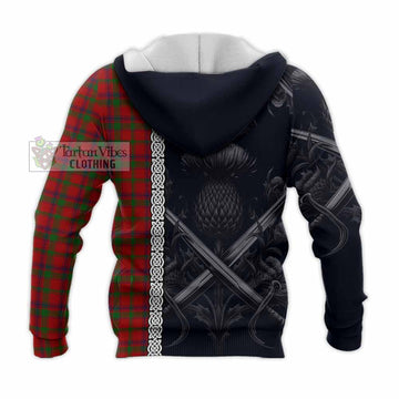 MacColl (McColl) Tartan Knitted Hoodie with Family Crest Cross Sword Thistle Celtic Vibes - Tartan Vibes Clothing