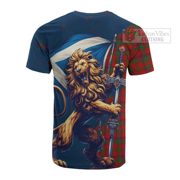 MacColl (McColl) Tartan Family Crest Cotton T-shirt with Scottish Majestic Lion - Tartan Vibes Clothing