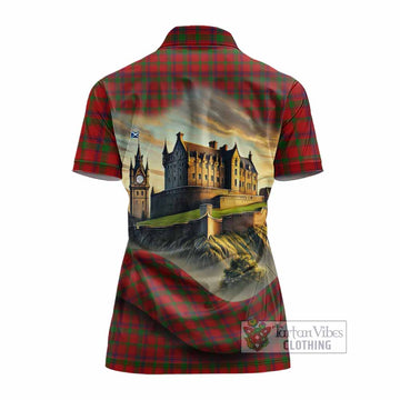 MacColl (McColl) Tartan Family Crest Women's Polo Shirt with Scottish Ancient Castle Style - Tartan Vibes Clothing