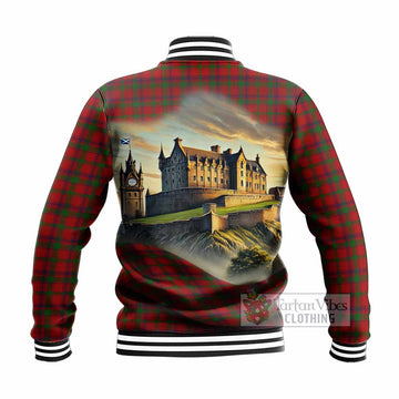 MacColl (McColl) Tartan Family Crest Baseball Jacket with Scottish Ancient Castle Style - Tartan Vibes Clothing