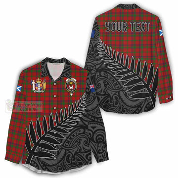 MacColl (McColl) Crest Tartan Women's Casual Shirt with New Zealand Silver Fern Half Style - Tartan Vibes Clothing
