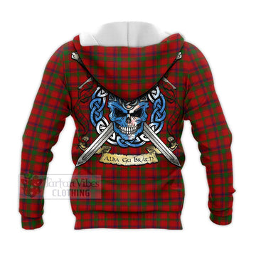 MacColl (McColl) Tartan Knitted Hoodie with Family Crest Celtic Skull Style - Tartan Vibes Clothing