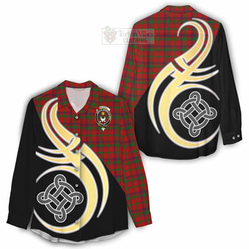 MacColl (McColl) Tartan Women's Casual Shirt with Family Crest and Celtic Symbol Style - Tartan Vibes Clothing