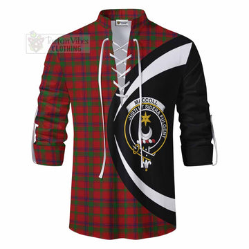MacColl (McColl) Tartan Ghillie Kilt Shirt with Family Crest Circle Style - Tartan Vibes Clothing