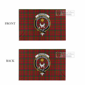 Tartan Vibes Clothing MacColl (McColl) Tartan House Flag with Family Crest