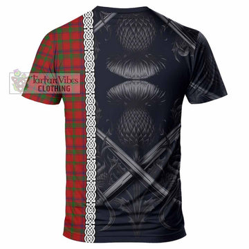 MacColl (McColl) Tartan T-Shirt with Family Crest Cross Sword Thistle Celtic Vibes - Tartan Vibes Clothing