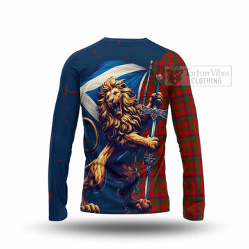 MacColl (McColl) Tartan Family Crest Long Sleeve T-Shirt with Scottish Majestic Lion - Tartan Vibes Clothing