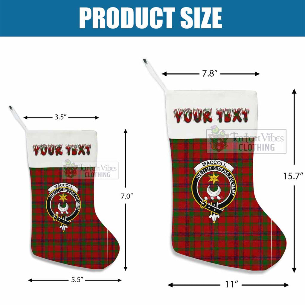 MacColl (McColl) Tartan Family Crest Christmas Stocking with Personalized Text - Tartan Vibes Clothing