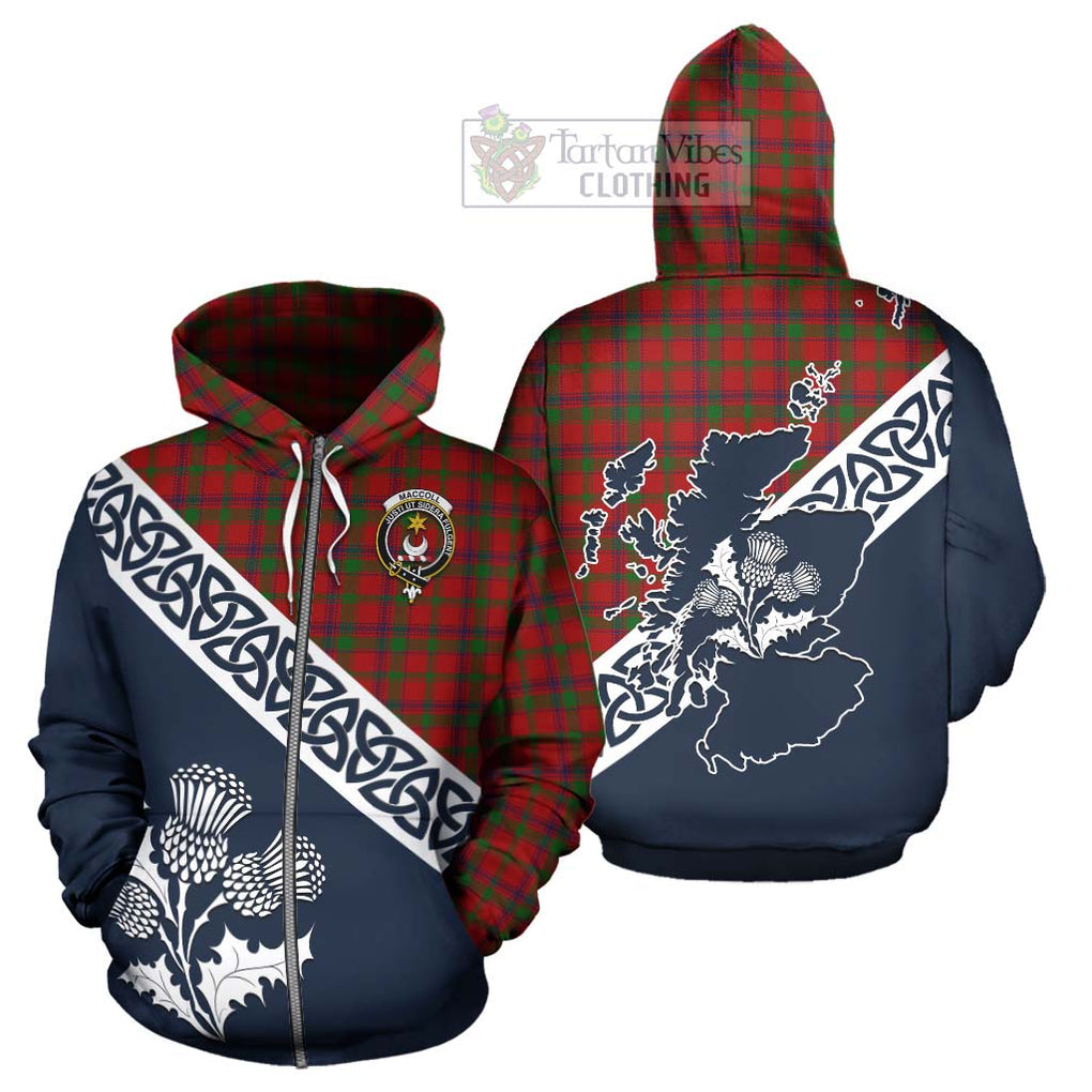 MacColl (McColl) Tartan Hoodie Featuring Thistle and Scotland Map - Tartan Vibes Clothing