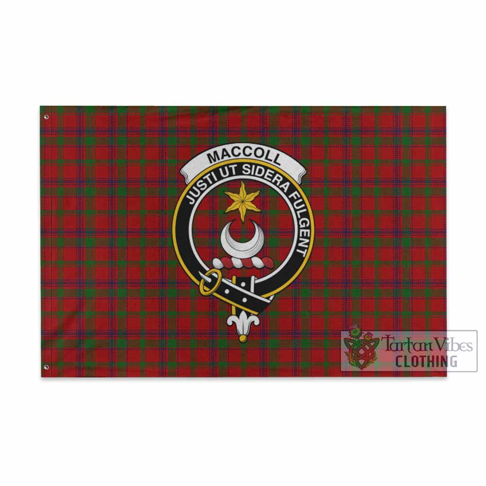 Tartan Vibes Clothing MacColl (McColl) Tartan House Flag with Family Crest