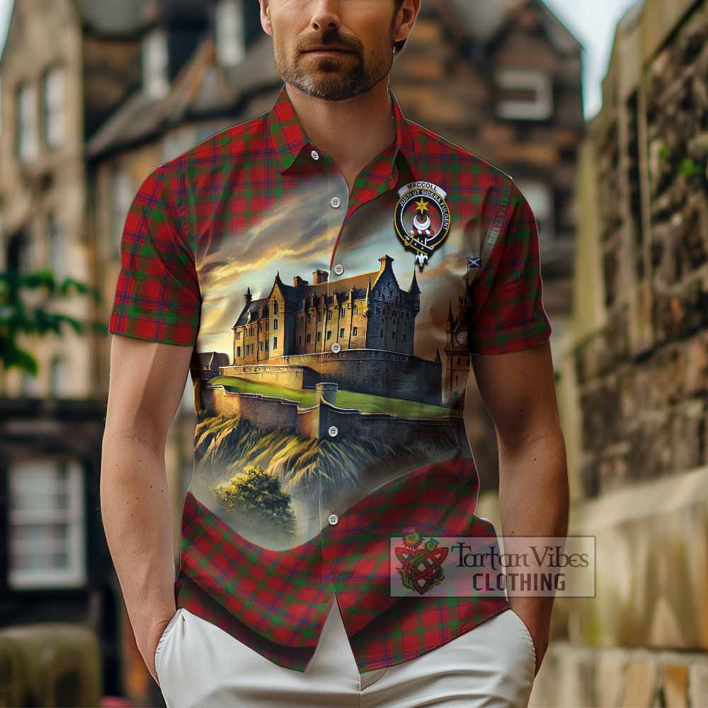 MacColl (McColl) Tartan Family Crest Hawaiian Shirt with Scottish Ancient Castle Style - Tartan Vibes Clothing