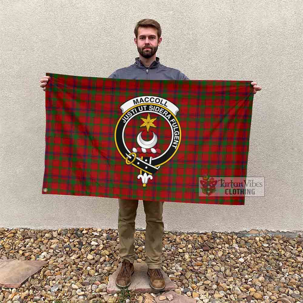 Tartan Vibes Clothing MacColl (McColl) Tartan House Flag with Family Crest