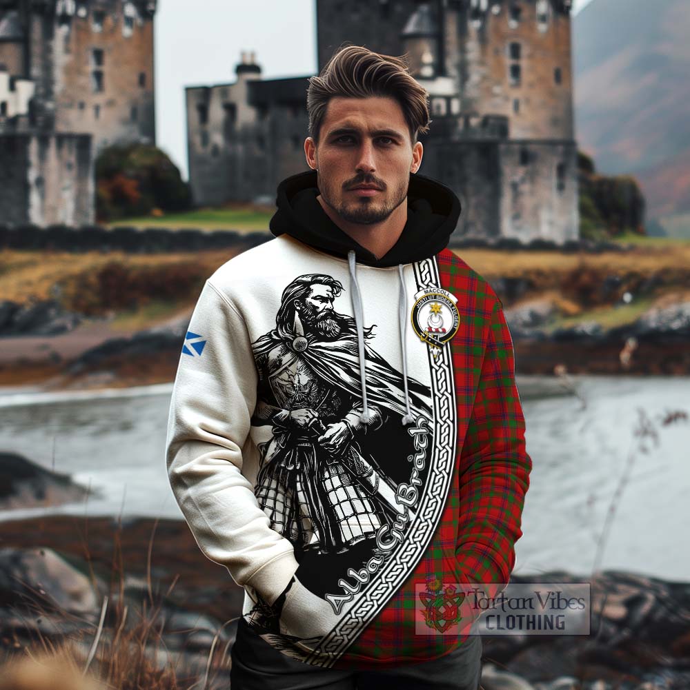 MacColl (McColl) Tartan Clan Crest Cotton Hoodie with Highlander Warrior Celtic Style - Tartan Vibes Clothing