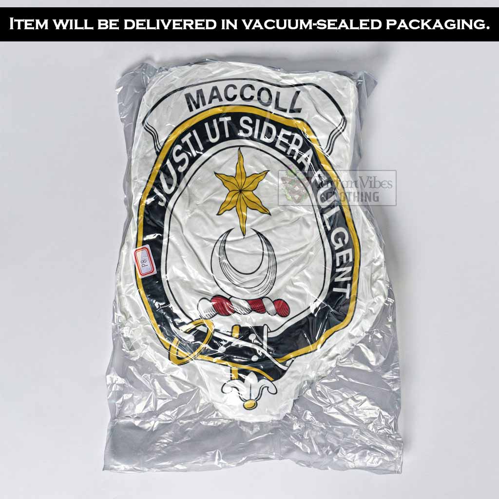 MacColl (McColl) Clan Crest Shaped Throw Pillow, Scottish Clan Badge Decorative Pillow