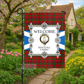 MacColl (McColl) Family Crest Tartan Welcome Garden Flag Saltire Harmony Style - Tartan Vibes Clothing