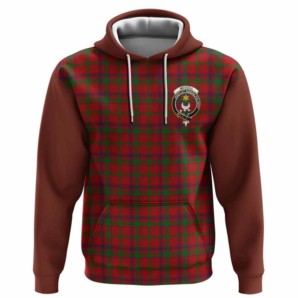 MacColl (McColl) Tartan Accent Hoodie with Family Crest