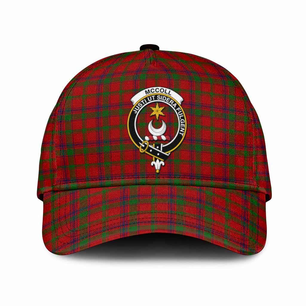 MacColl (McColl) Tartan Classic Cap with Family Crest