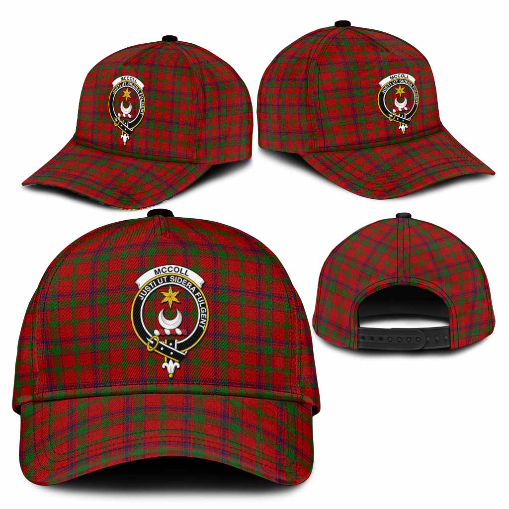 MacColl (McColl) Tartan Classic Cap with Family Crest