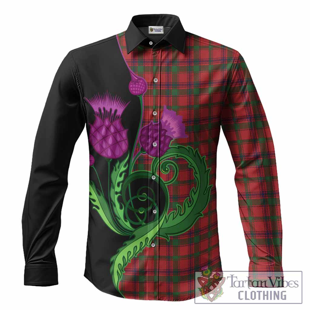 MacColl (McColl) Tartan Long Sleeve Button Shirts Traditional Scottish Thistle